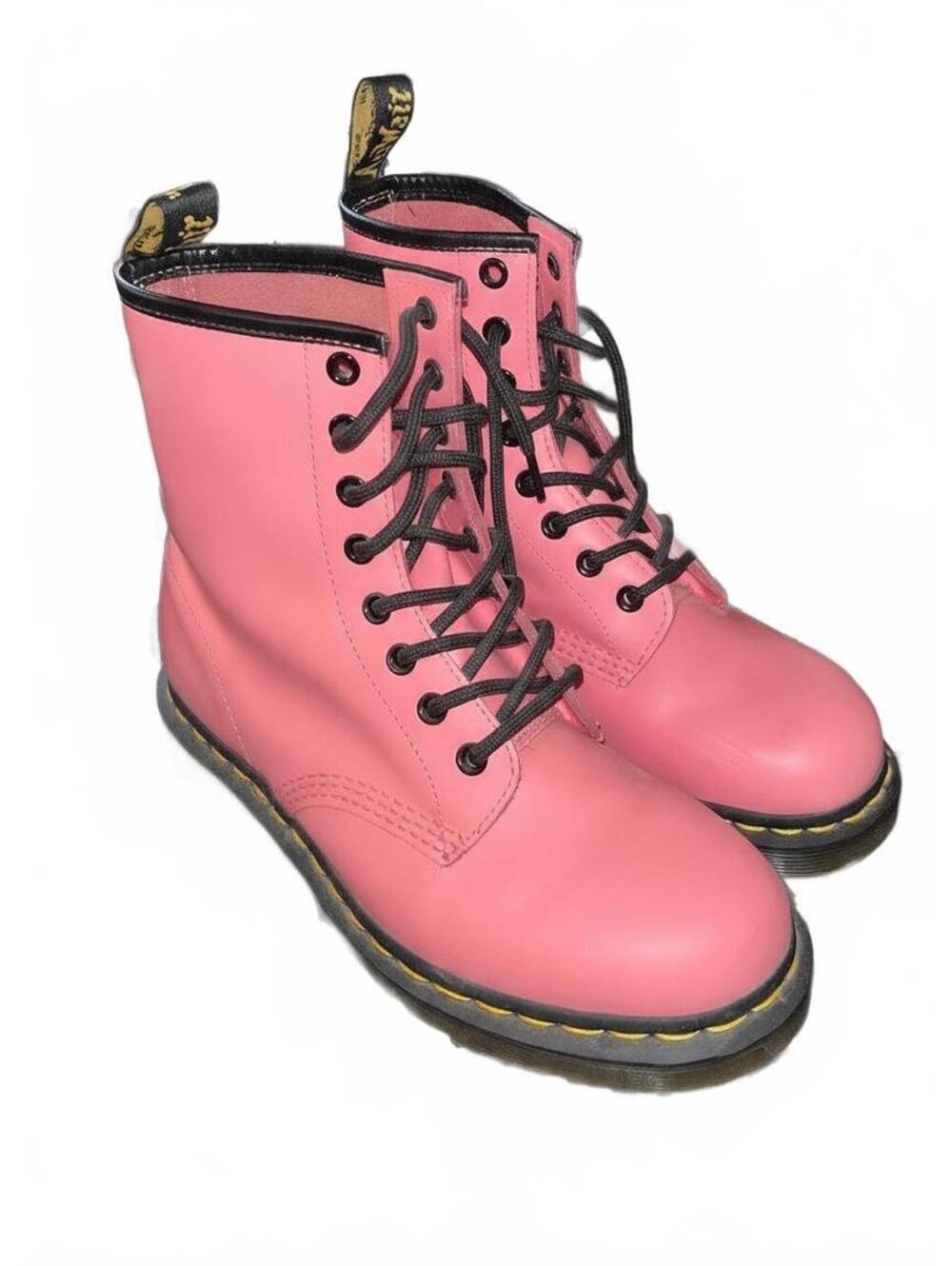 Dr. Martens 1460 Pink Leather Combat Boots Size 7